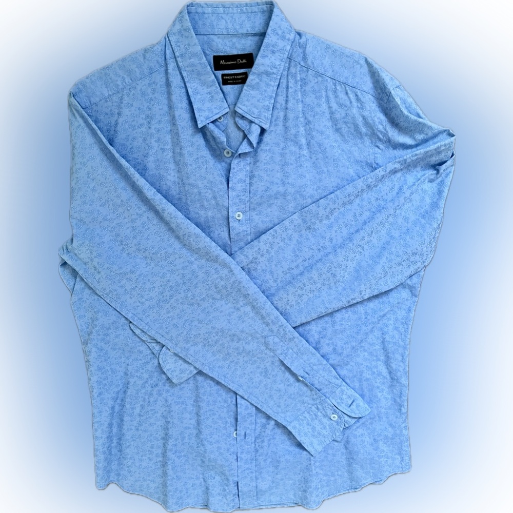 Massimo Dutti Light Blue Button Down Shirt